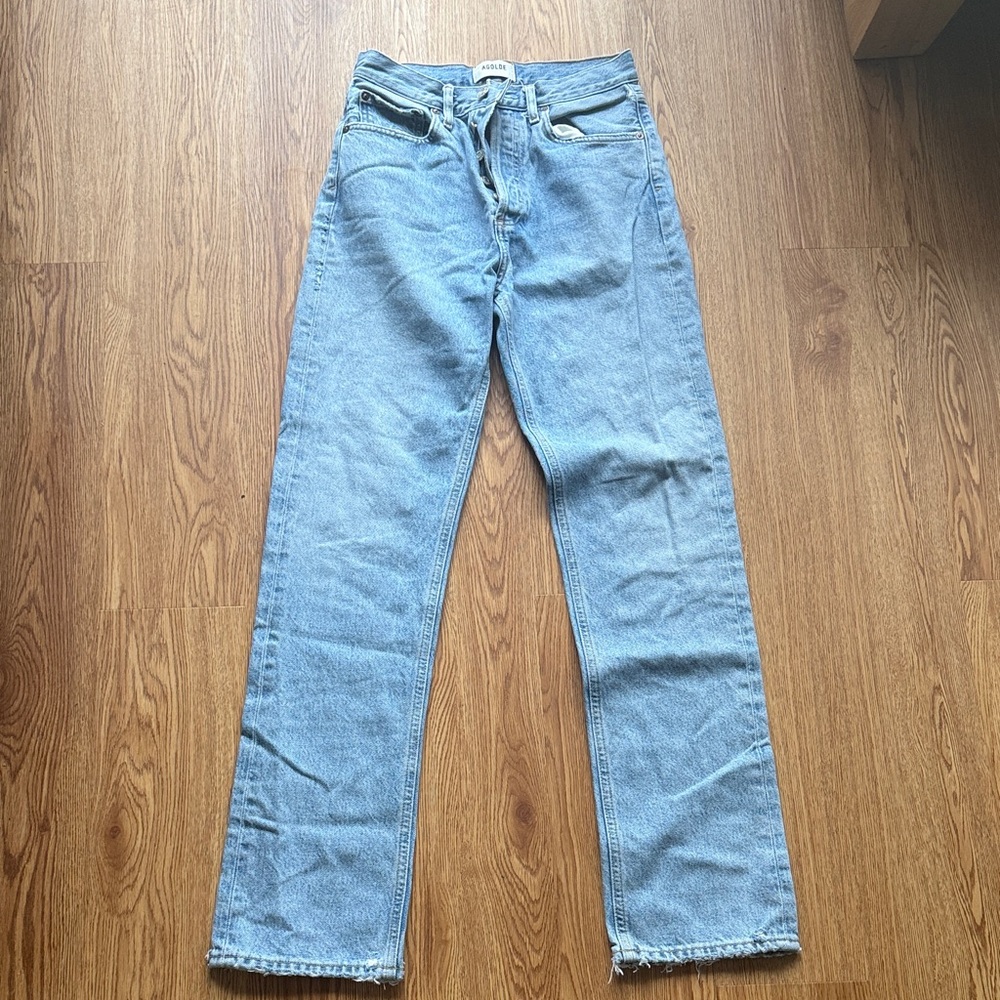 Agolde Light Blue Women's Straight Leg Jeans